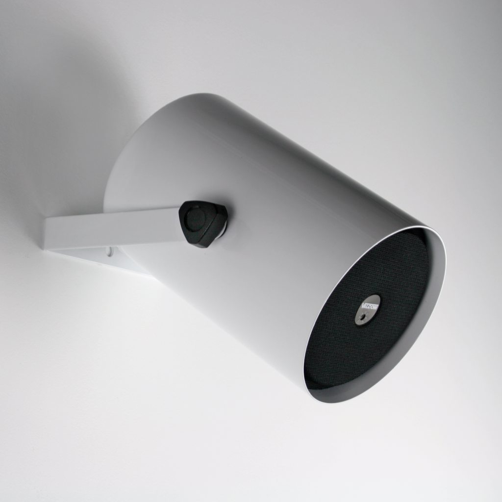 V-1013B-W Track-Style Speaker, 1-Watt, One-Way, White, Black Grille
