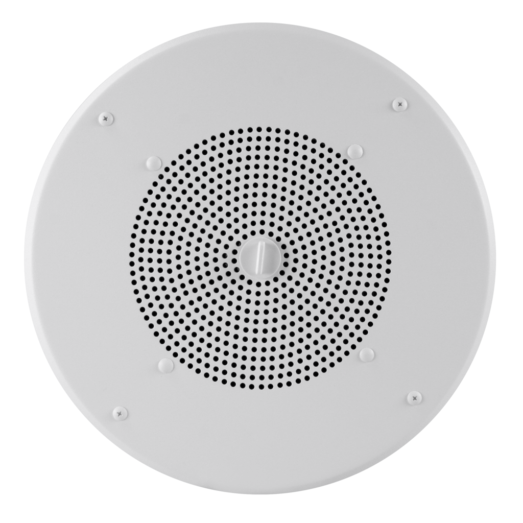 V-1020C Round Ceiling Speaker, 8-Inch, One-Way, Secure, White