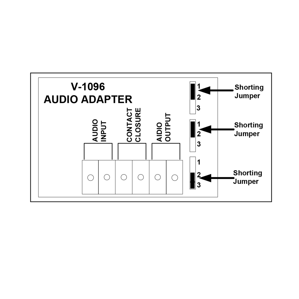 Audio Adapter for V-9908 Message Page Panel