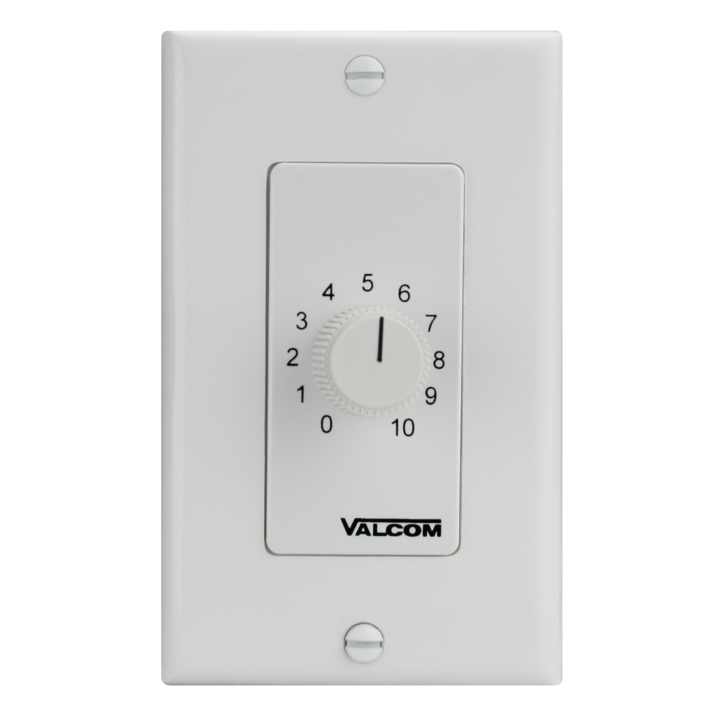 V-2992-W Volume Control, Wall Mount, without Bell Box, White