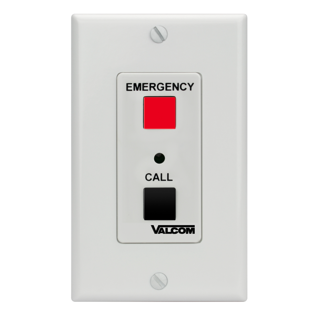 V-2995-W Emergency/Normal Call Button, with Volume Control, White