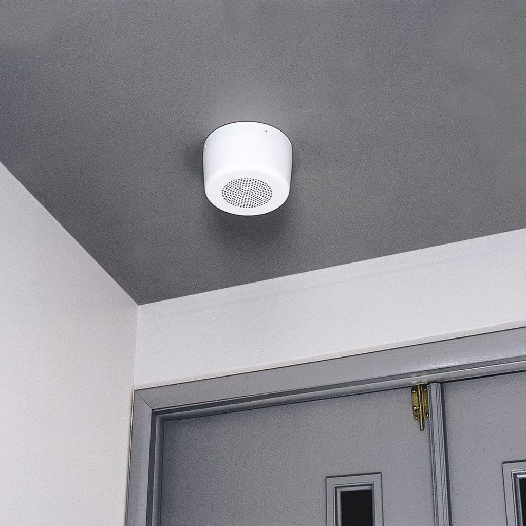 -9010-W Surface Mount Vandal-Resistant Ceiling Speaker, One-Way, White