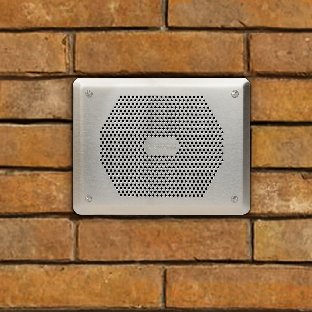 V-9805 Recessed Mount Vandal-Resistant Enclosure and Stainless-Steel Faceplate (for FlexHorn™ Not Included)