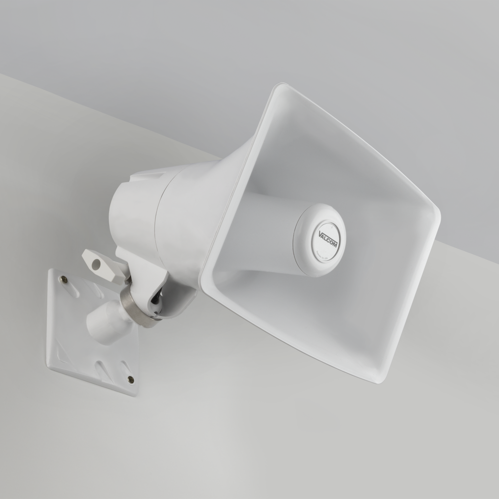VIP-130AL-M IP Marine Horn with Long Line Extender, One-Way, White