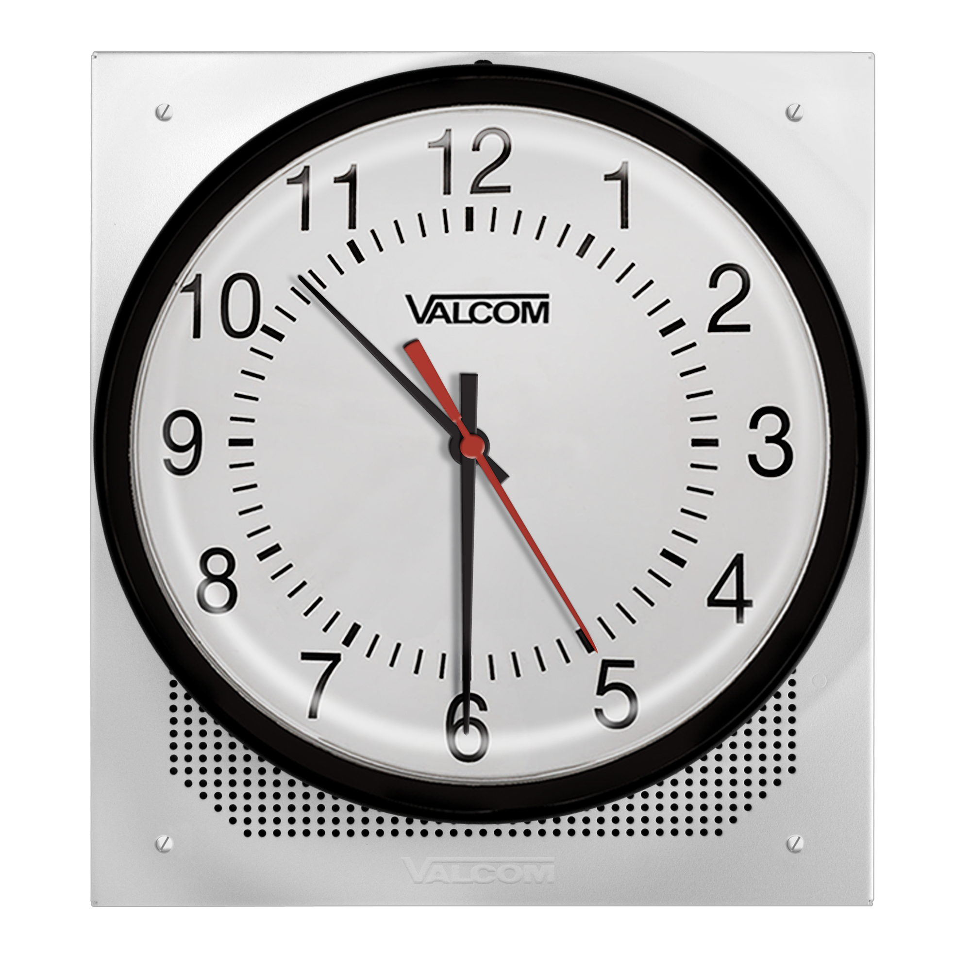 VIP-429A-A IP Clock/Speaker 12-Inch Analog Clock, One-Way/Talkback Programmable, White 