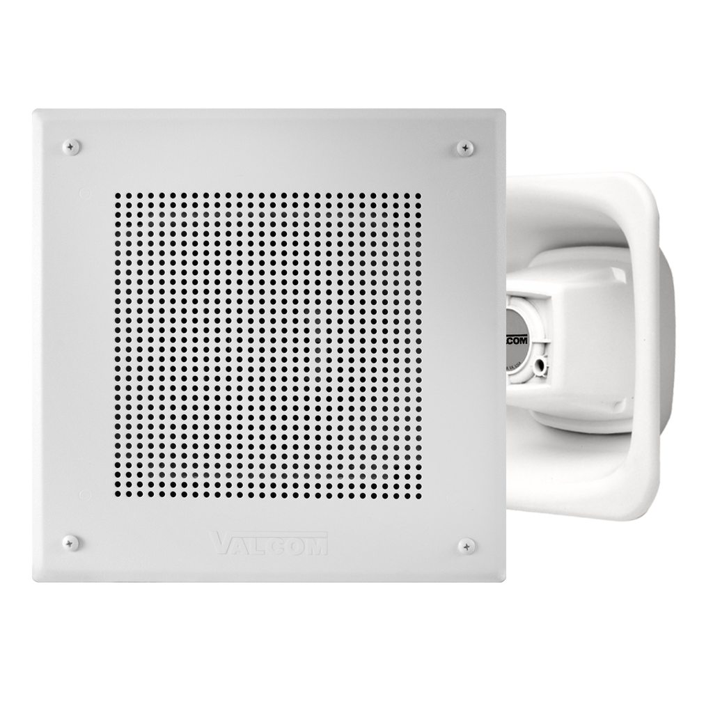 VIP-9880IP Square FlexHorn™, Square Hole Pattern, One-Way/Talkback Programmable, White