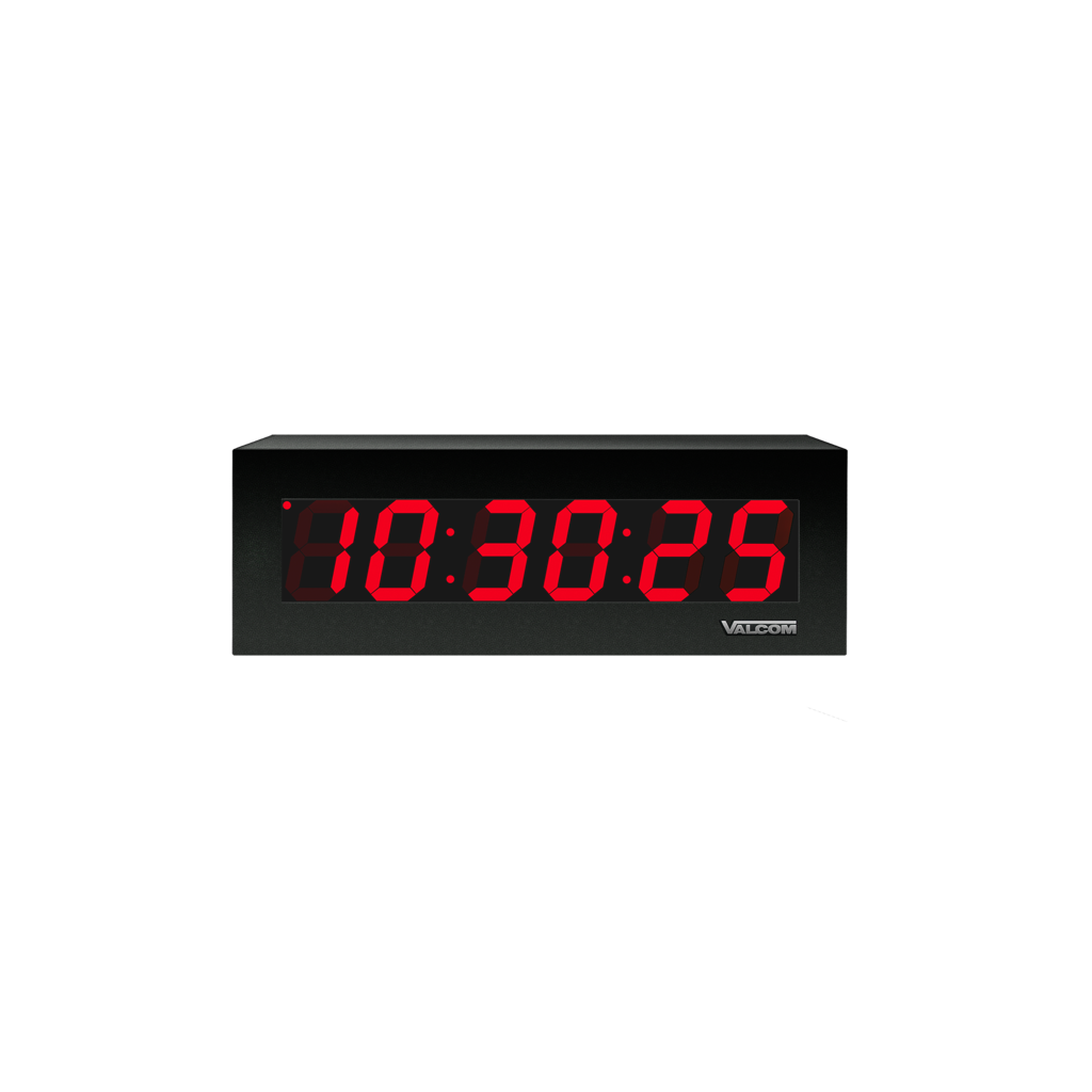 VIP-D625A IP PoE Digital Clock, 2.5-Inch, 6-Digits, Black