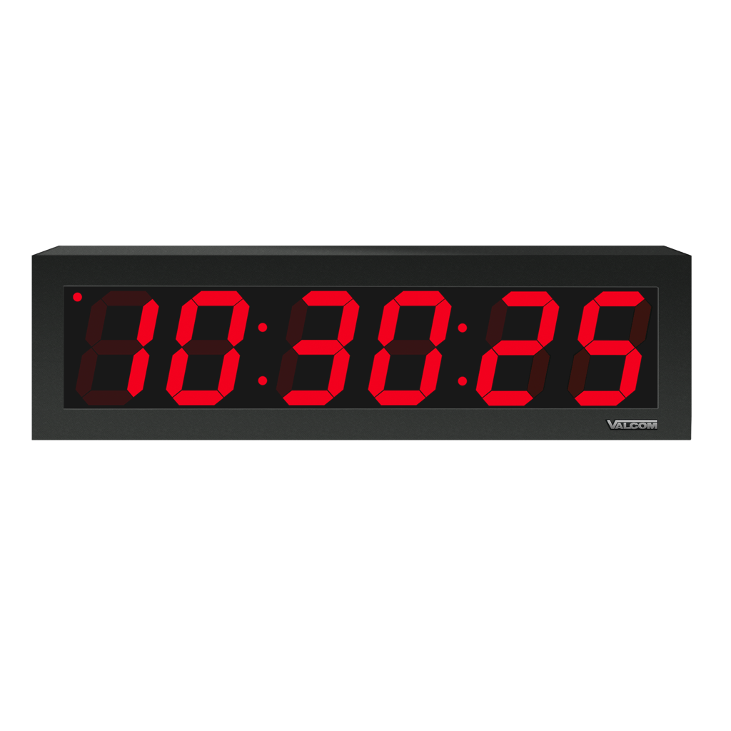 VIP-640A IP PoE Digital Clock, 4.0-Inch, 6-Digits, Black